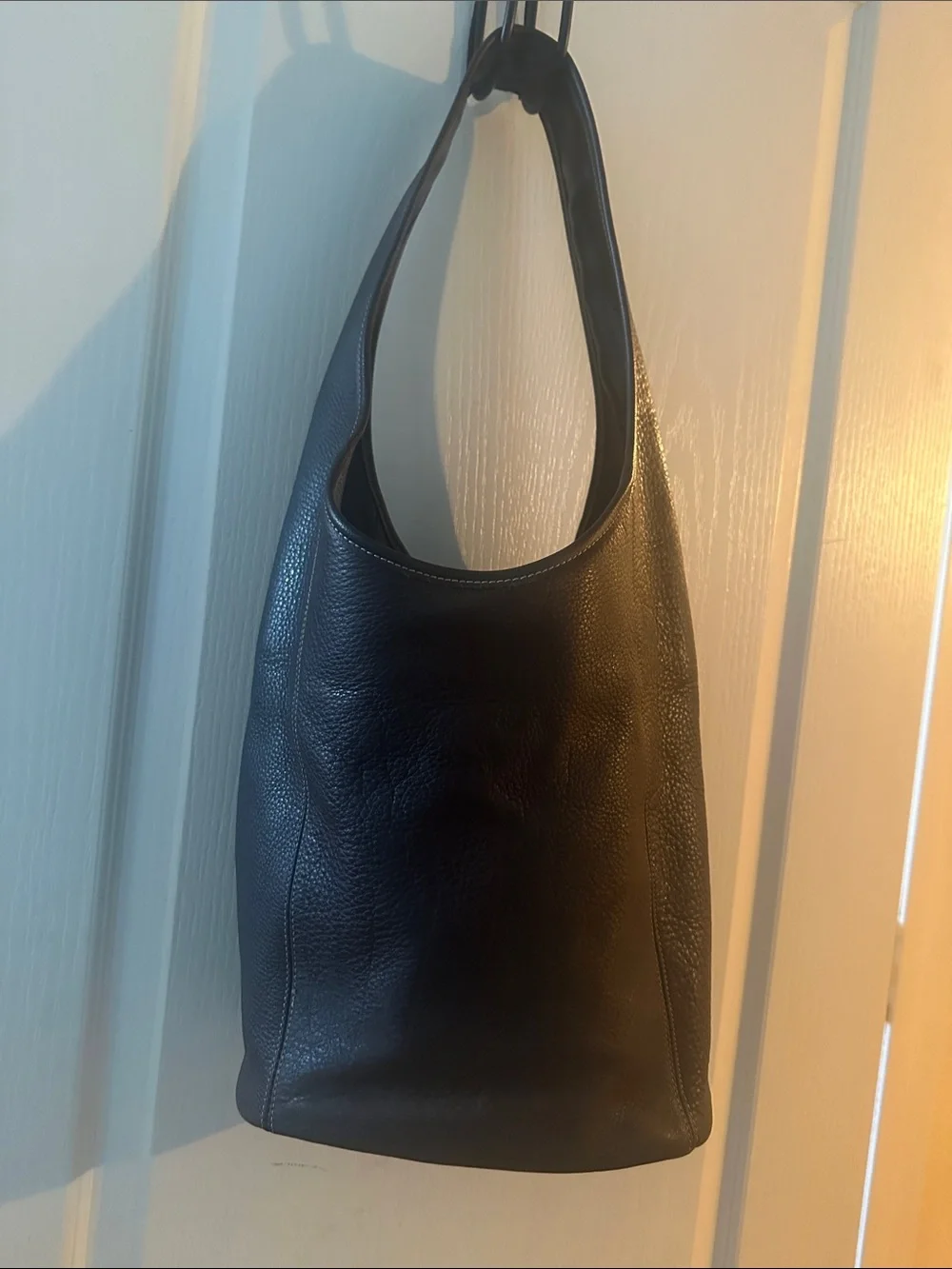 St. John's Bay Brown Pebble Leather Hobo
